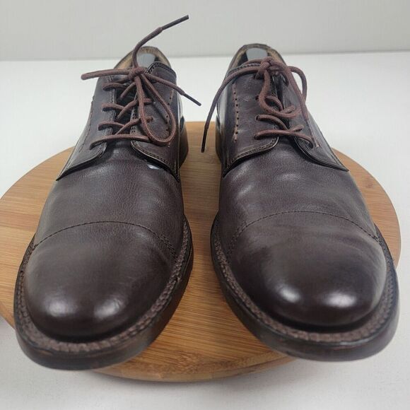 Frye Brown Leather Dress Shoes Cap Toe Oxford Derby Lace Up Men's Size 12 - Picture 6 of 16